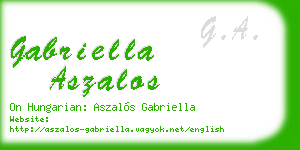 gabriella aszalos business card