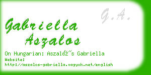 gabriella aszalos business card